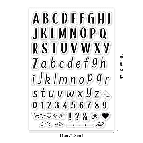 PH PandaHall Letter Clear Stamps Alphabets A-Z Transparent Stamps Number Silicone Stamp Rubber Stamp for Christmas New Year Cards Making Journaling Photo Album Scrapbooking - Image 4