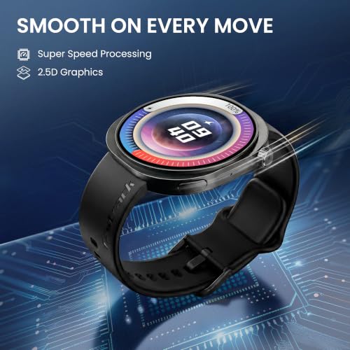 Image of Fastrack Revoltt FR3 Pro Smartwatch with 1.43 inch AMOLED Display,Dynamic 60Hz Refresh,Nitrofast Charging, HRM, SpO2, Sleep,Multiple Menu Style,Functional Crown,IP68, BT Calling,24 /7 Health Suite - Black
