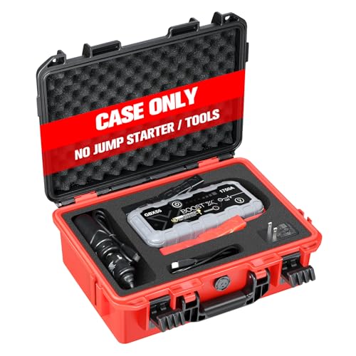Case for NOCO Boost X GBX55: Waterproof Carrying Case for 1750A UltraSafe Jump Starter | Portable Storage Box with Custo - Detailed View