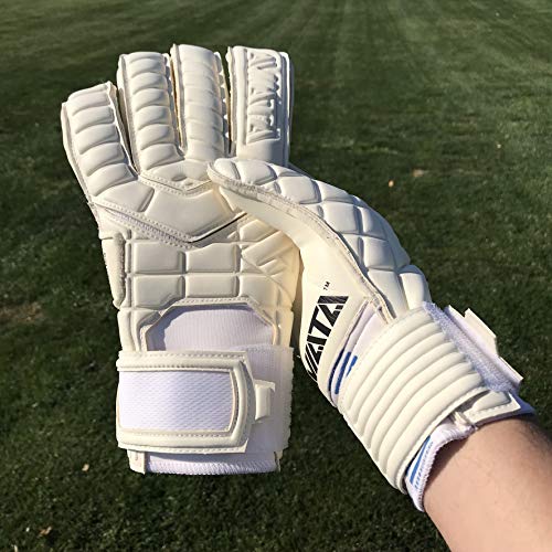 Aviata Sports Goalie Gloves Goalkeeper Soccer Gloves Stretta Salvo Avalanche For Saves And Protection, 5 Finger Exo-Skel Removable Finger Protection (8) #TOP4
