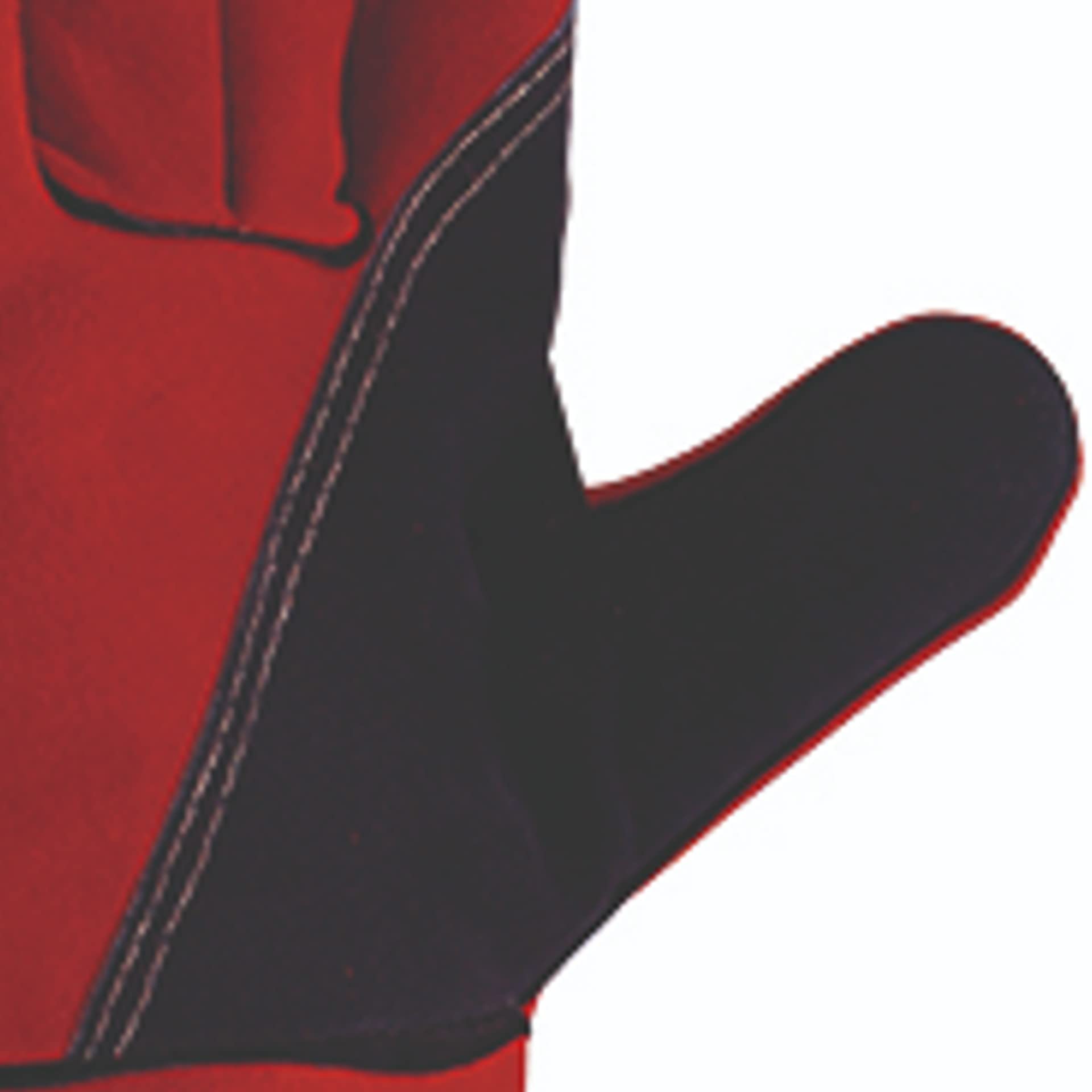BricoLoco.com Guantes trabajo soldador. Soldadura profesional. Soldar eléctrica hilo, electrodo. Largo 400 mm. Cuero serraje vacuno. Reforzados. Forrados y cómodos. Talla 9. (6)