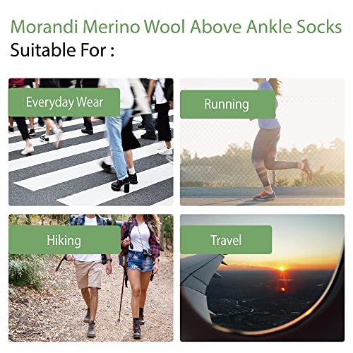 Image of M Magic Sport Morandi Merino Wool Above Ankle Socks, Men and Women, Jogging, Hiking, Cycling
