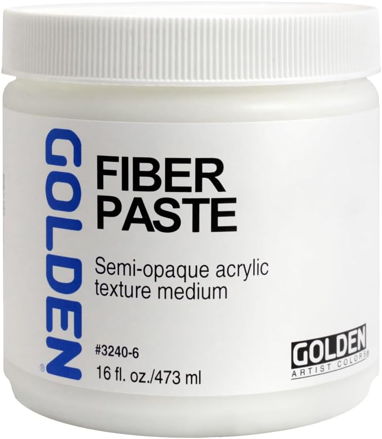 GOLDEN Fiber Paste, 16 fl. oz. Jar, Professional Acrylic Paste Medium, Opaque