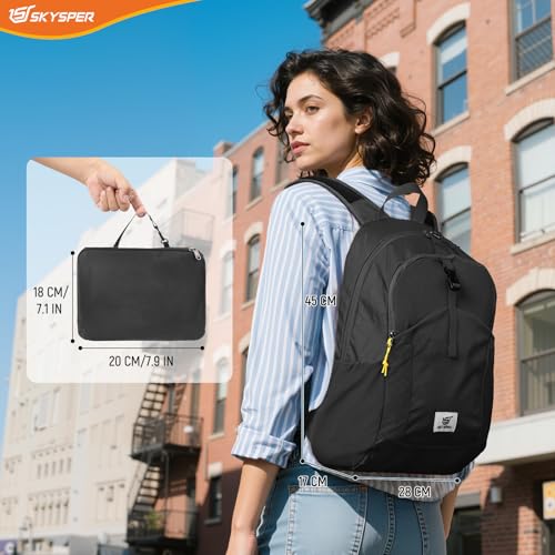 SKYSPER Small Hiking Backpack for Men Women 20L RFID Packable Daypack Ultralight Foldable Back Pack Lightweight Collapsible Travel Day Pack by SKYSPER - Used condition - Image 7