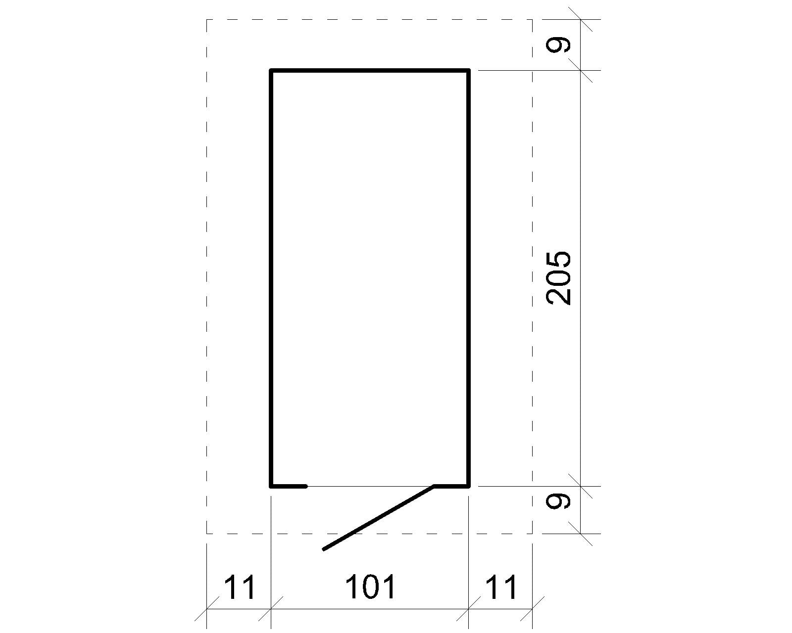 TIMBELA Schronisko narzędziowe z naturalnego drewna - do przechowywania na zewnątrz z oknami H203x123x223 cm/2,1 m² Naturalny drewniany szopa - warsztat do przechowywania narzędzi M348A