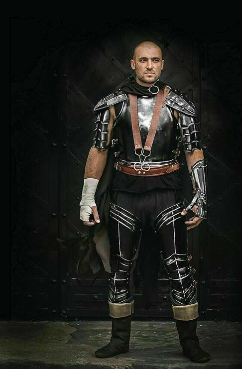 Medieval Guts Berserk Full Suit Of Armor - Medieval Knight Suit of Armor Full Body Wearable Suit - LARP Blackened Full Suit Cosplay Armor Vintage Home Decor Gifts