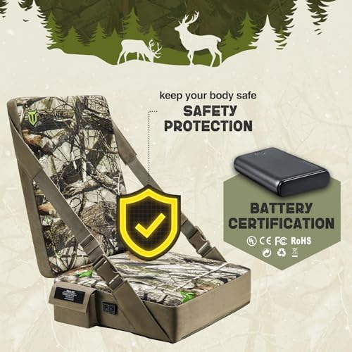 TIDEWE Heated Hunting Seat Cushion with Backrest, Next Camo G2 - image 5