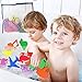 3 Bees & Me 20 Fun Foam Bath Toys for Boys & Girls - Bath Toy Foam Shapes and Storage Net Set