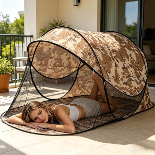 Cortina mosquitera de verano de exterior plegable y ligera para senderismo 4