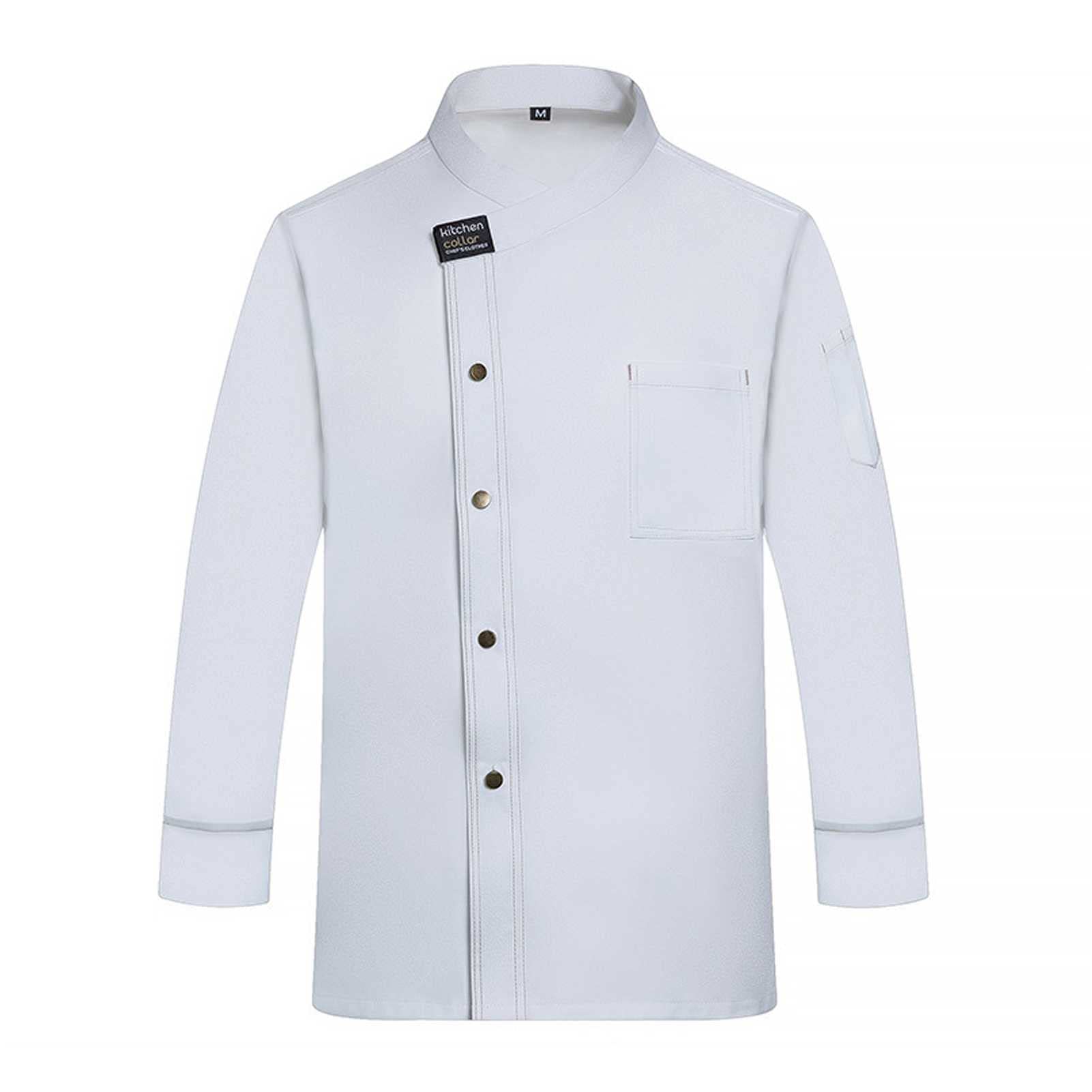 FAXIOAWA Giacca da Cuoco Personalizzata Primavera e Autunno Cappotto da Cuoco Classico Resistente all'Usura a Maniche Lunghe da Uomo