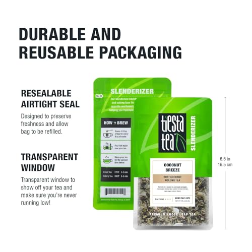 Tiesta Tea - Coconut Breeze, Loose Leaf, Soft Coconut Oolong Tea, Medium-Caffeinated Blend, Makes Hot or Iced & Up to 20-25 Cups, 2oz Resealable Pouch - image 9