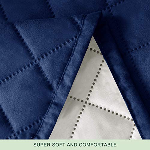 Toyabr Large Sofa Cover Reversible Couch Cover With Elastic Adjustable Strap Furniture Protector Fitted Seat Width Up To 54 Inch Sofa Slipcover Great For Home With Pets And Kids (Loveseat,Navy) #TOP3