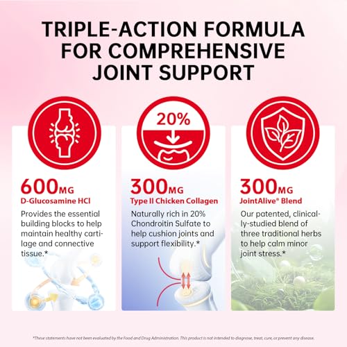 PureBotan JointAlive Glucosamine Chondroitin Capsules – Joint Support Supplement for Men & Women – Healthy Cartilage, Knee Mobility & Inflammation Relief – 60 Capsules — view 3