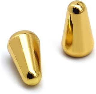 2-Pack Premium Metal 5-Way Pickup Switch Tip & Knob Cap for Fender Strat/Telecaster Guitars – Durable Replacement Parts with Chrome Finish