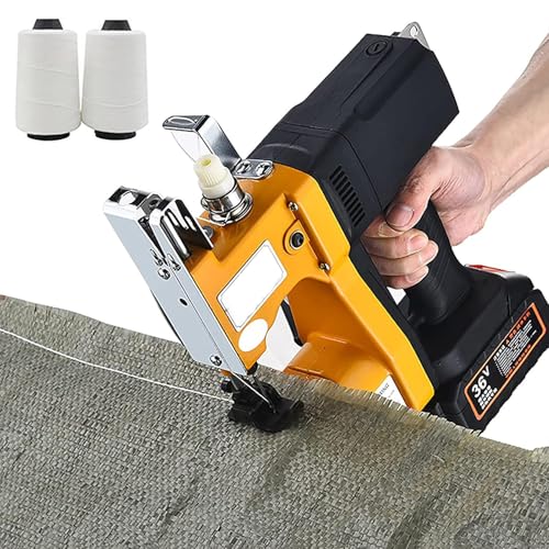 GAOXIAO Máquina de Coser Bolsas Portátil Máquina de Embalaje Industrial, Remalladora Sewing Machine Sacos Velocidad Ajustable, Más Cercana para Arroz Saco Cerrar Bolsas Tejida Saco