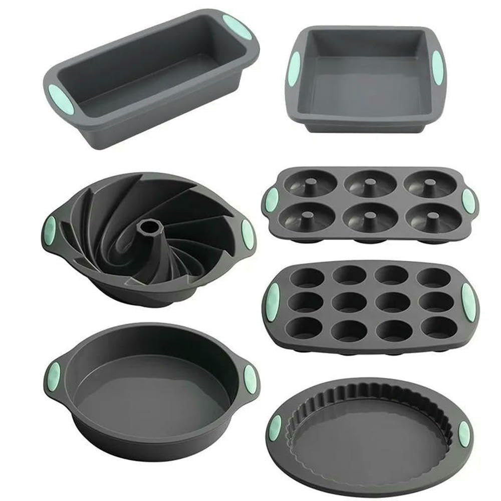 Molde de Silicona Pan, Muffins, Molde para Hornear Resistente al Calor, Juego de moldes para Pasteles de Cocina adecuados para Pasteles y Pan
