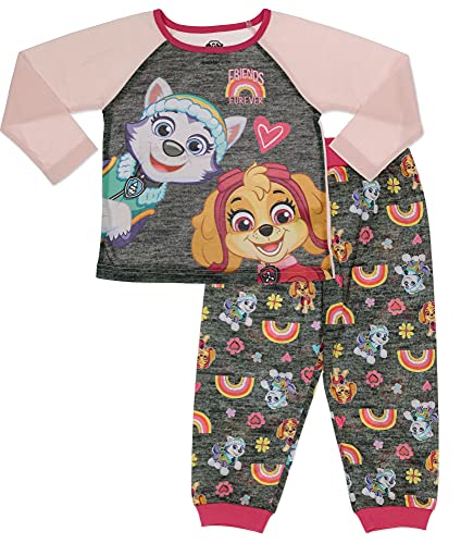 Paw Patrol Girls Pajama Set, Skye and Everest 2-Piece PJs, Toddler Size