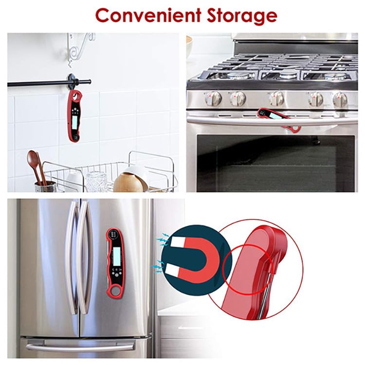 Miniatura 10 de NoraV Digital Dual Sonda Carne y Grill Termómetro, Pantalla LCDq (negro)