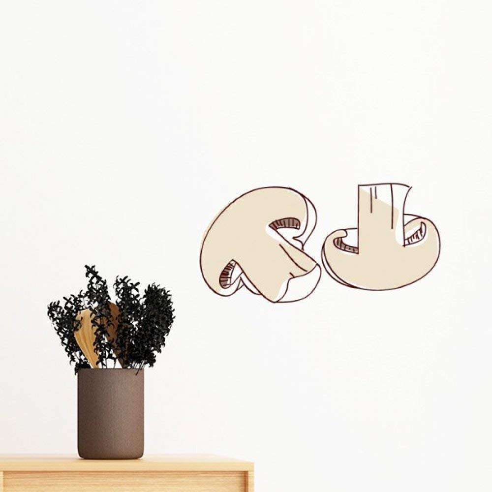 Papier peint amovible champignon sticker mural vinyle 100cm deco chambre