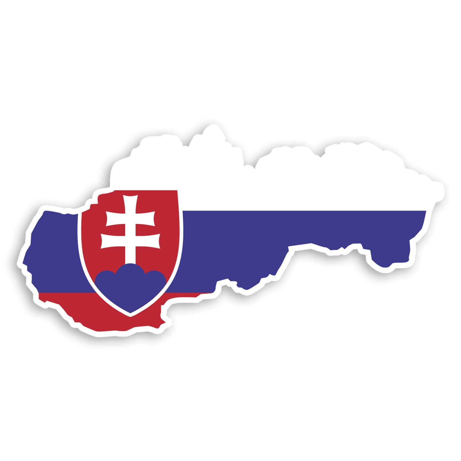 2 x 10cm Slovakia Flag Map Vinyl Stickers - Travel Luggage Sticker #31468 (10cm Wide)