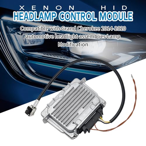 VIKKSAER HID Xenon 89089352 Headlight Control Module, Replacement for Grand Cherokee 2014?2020 Automotive Headlight Assemblies Lamp Modification 22840414, 31297941, 68222897AA