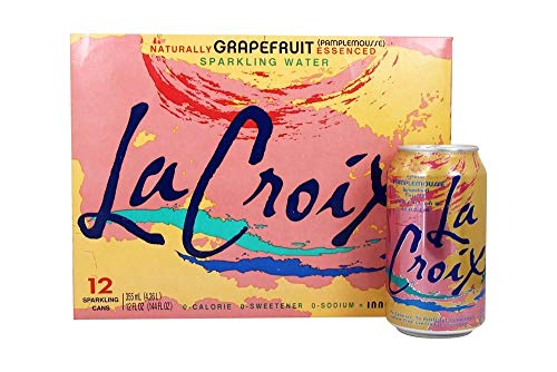 La Croix Sparkling Water, Grapefruit, 12 Fl Oz (Pack of 12) - SET OF 3