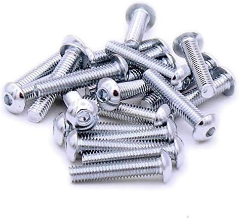 M4 (4mm x 40mm) Hex Socket Button Machine Screw (Bolt) - Steel (Pack of 20)