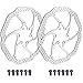 Produktbild HSEAMALL 2PCS Fahrrad Bremsscheibe Center Lock Rotor mit Schrauben Edelstahl Fahrradscheiben Fit für Rennrad, Mountainbike, MTB, BMX (160MM Disc)