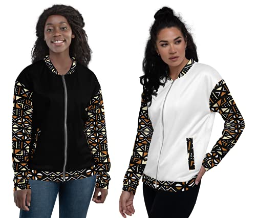 Veste africaine femmes Bogolan brun blouson tendance pour vos sorties urbaines
