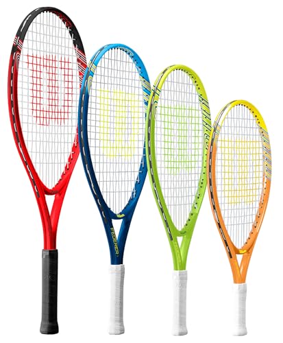 Wilson Federer Junior Tennis Racket Series (19-25 Age 2-10) inc 3 Tennis Balls (19 (2-4 Year Old))