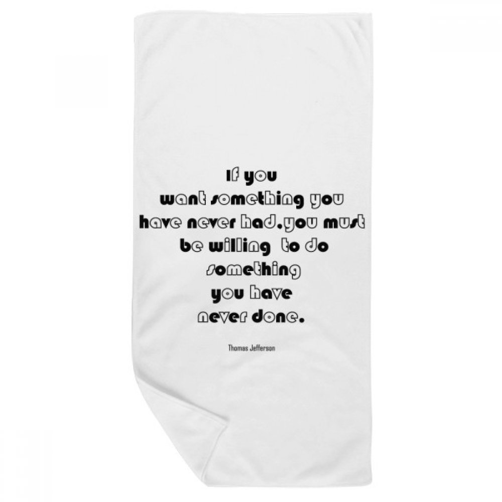 Serviette de bain douce multicolore motif citation gant de toilette 35x70cm