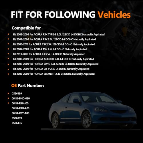 Image of AUCERAMIC CS26399 Oil Pan Gasket Set Fit for 2002-2015 Acura Rsx Type-S Rsx CSX Tsx ILX Cr-V 2003-2009 Honda Civic CR-V Element 2.0L 2.4L L4 06114-PND-030