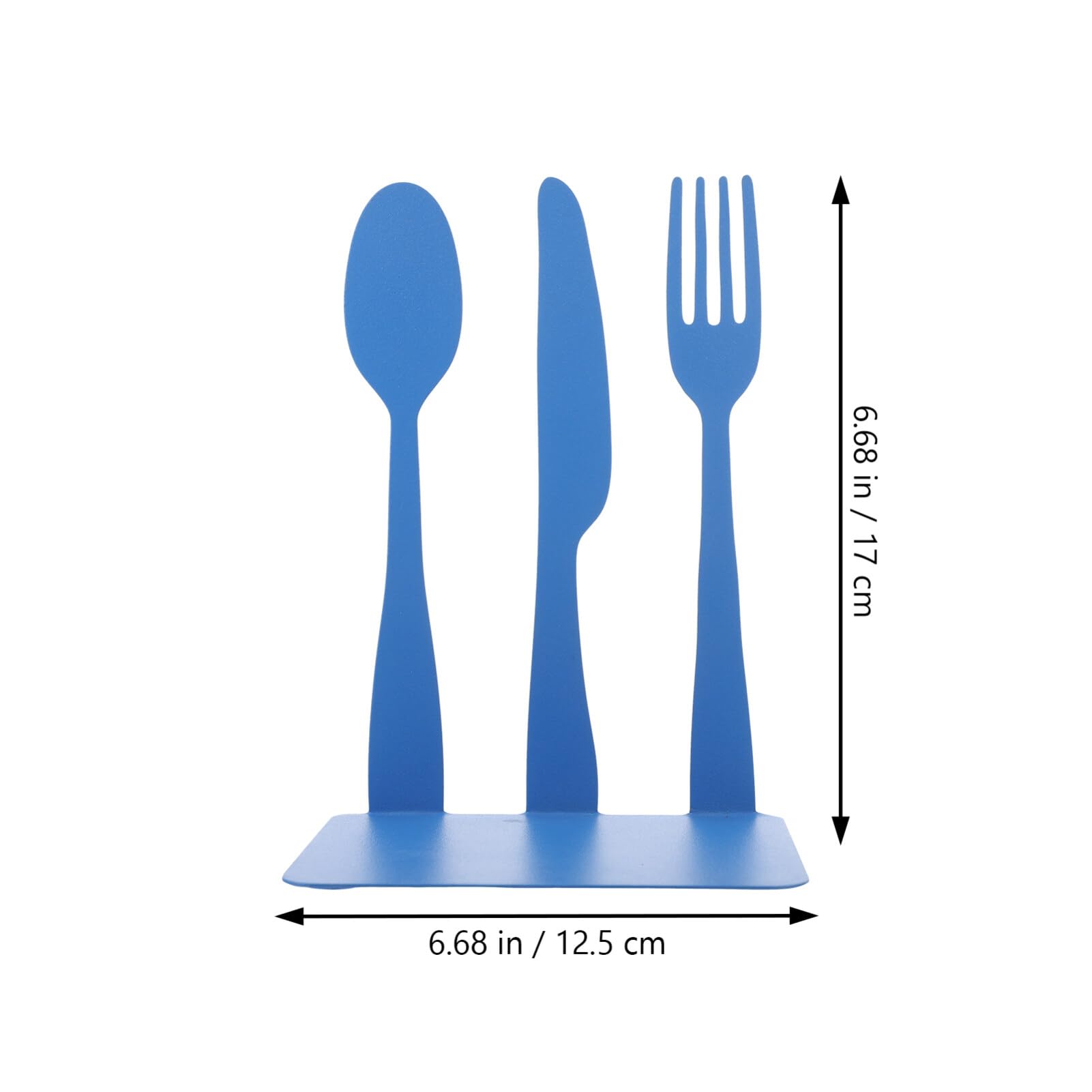 Erasable Pen Refill Metal Bookend Kitchen Fork Spoon Book Ends Support Cookery Book Holder for Kitchen Shelf Housewarming Cooking Lover Light Stickers