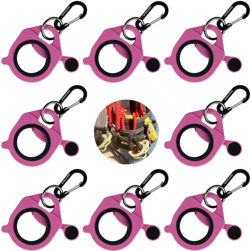Support d'attache de câble robuste rose : lot de 8 organisateurs réutilisables