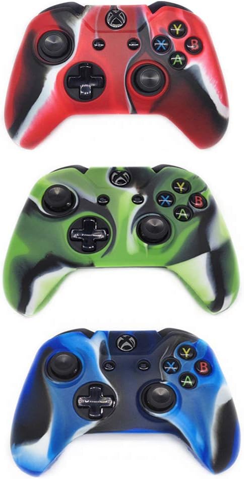 Controller Protective Case for Xbox One, CALLANY 3 Pack Soft Anti-Slip Silicone Controller Cover Skins with Thumb Grips Set