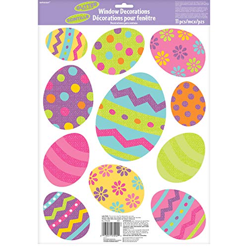 Easter Egg Glitter Vinyl Window Decorations