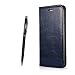 Produktbild Alfort iPhone SE Hülle, iPhone 5 / 5s Schutzhülle Leder Hülle, Alfort PU Leder Tasche Case Cover für Apple iPhone SE / 5 / 5s Smartphone Standfunktion (Blau) + Stylus Pen