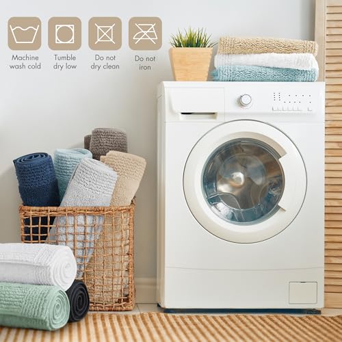 Madison Park Splendor Reversible 100% Cotton Tufted Bathroom Rug-3000 GSM Hotel Quality Luxurious Plush Medium Pile Bath Mat Absorbent, Quick Dry, Shower Room Décor, 21x34, Natural by Madison Park - Image 6