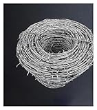 Garden Double-Strand Woven Barbed Wire,Anti-Climb Barbed Wire Fence for Mountain Enclosures Forest Protection Wall Security(2000cm (65.6ft))