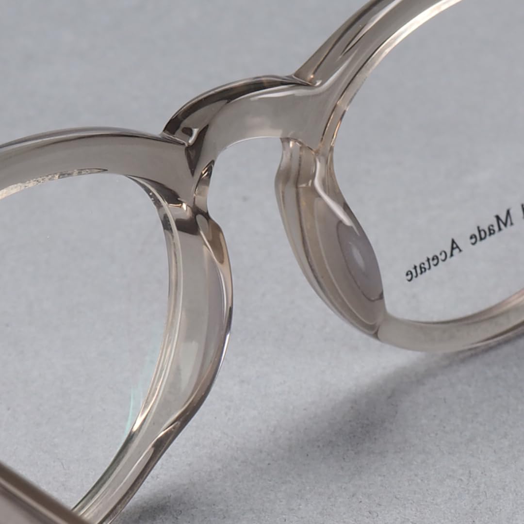 Okrągłe damskie okulary korekcyjne, męskie, pełne oprawki, przezroczyste