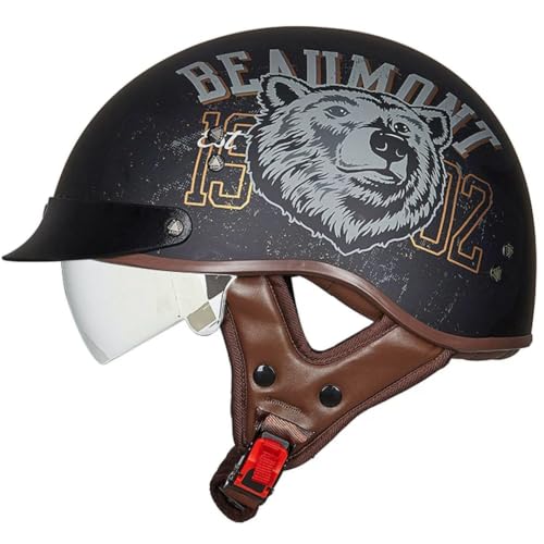 Casque jet moto vintage idéal pour vos balades urbaines en scooter ou mobylette