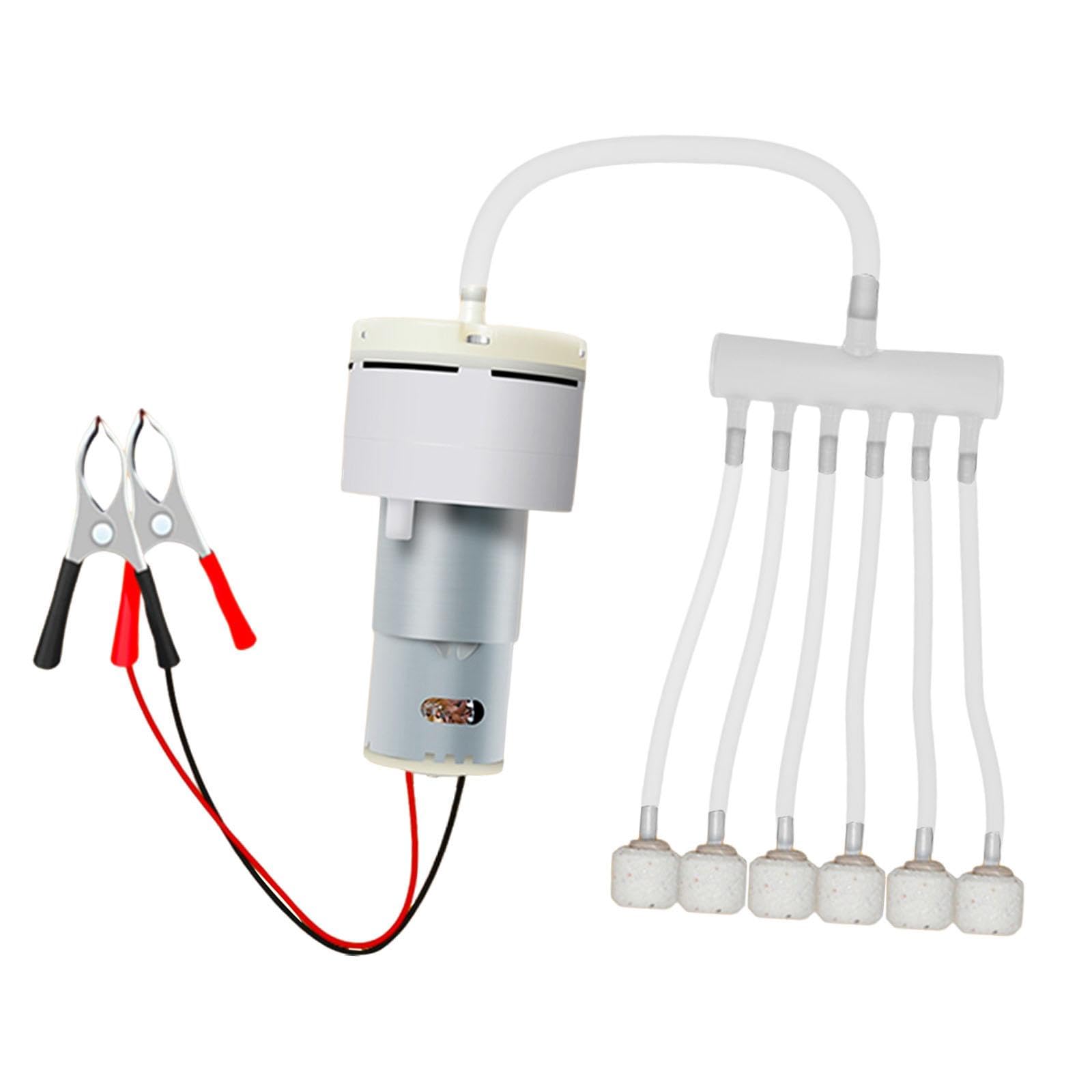 perfk Diffusore per Pompa d'Aria per Acquario Robusto con Accessori, ossigenazione, Multiuso, Portatile, Pratico, aeratore per Acquario, Silenzioso, Stile 5