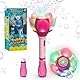 PANACARE Blumen Seifenblasenstab, Elektronische Seifenblasenmaschine Kinder mit Seifenblasenlösung/Akku/Licht, Bubble Machine 10000+ Blasen Spielzeug Kinder Geschenk/Geburtstag/Party/Hochzeit (Pink)
