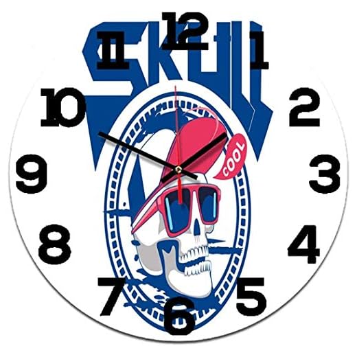 ATAAY Reloj de Pared,Relojes de Pared Modernos, Reloj de Cuarzo Mudo Creativo, Reloj de Acrílico Digital Redondo Robot, para el Dormitorio de los niños Isla Cocina Oficina,Un Reloj de Pa