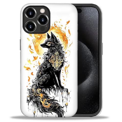 Coque antichoc iPhone 16 Pro Max loup noir pour le quotidien urbain - 2
