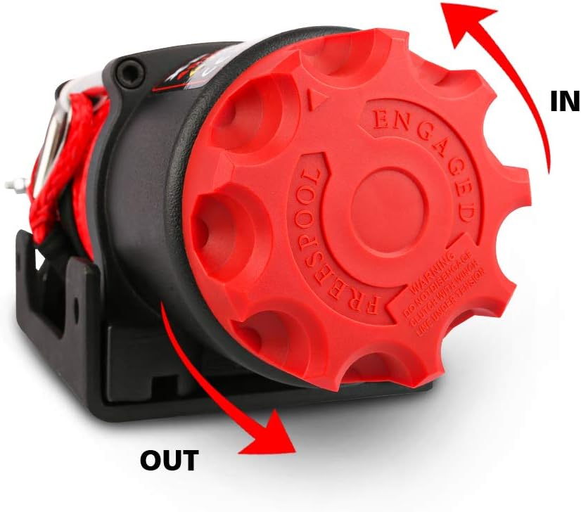 X-BULL 4500LBS Synthetic Rope Electric Winch 12V for Towing ATV/UTV Off Road with Mounting Bracket Wireless Remote : Industrial & Scientific