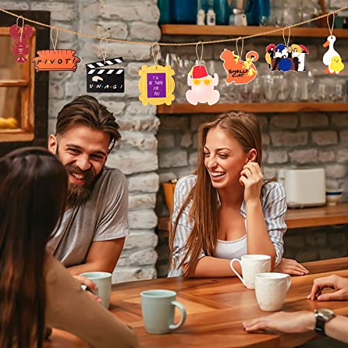 25Pcs Friend Novelty Wood Christmas Ornaments Friend Wood Decor Tv Show Theme Pendant Hanging Embellishments Holiday Decorations With Ropes For Birthday Party Favor Supplies #TOP4