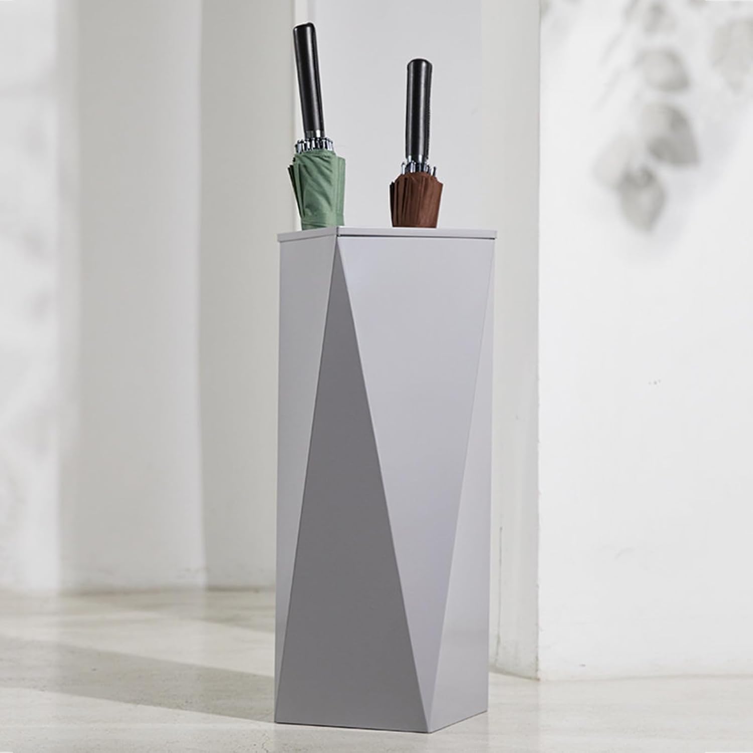 Metal IrreguFreestanding Design with Space for Walking Canes and Stic Perfect for Hotels Entrances Offices and Hallways.