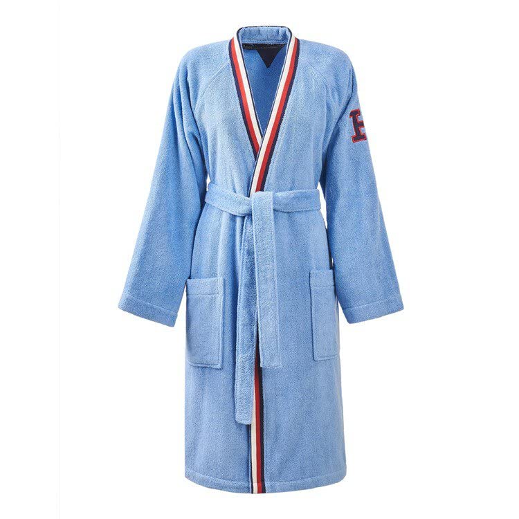 Peignoir Kimono Tommy Hilfiger homme femme unisexe en éponge de coton Teddy