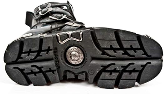 Amazon.com | New Rock Newrock 591-S2 Silver Flame Metal Black